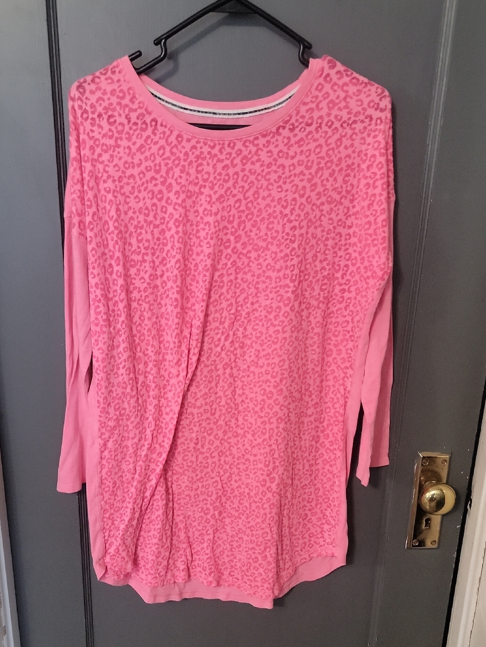 Victoria's Secret Pink Leopard-Print Long Sleeve PJ dress